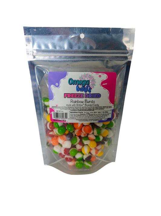 Omega Bursts Freeze Dried Candy "Rainbow Bursts" 1ct/ 4 oz.