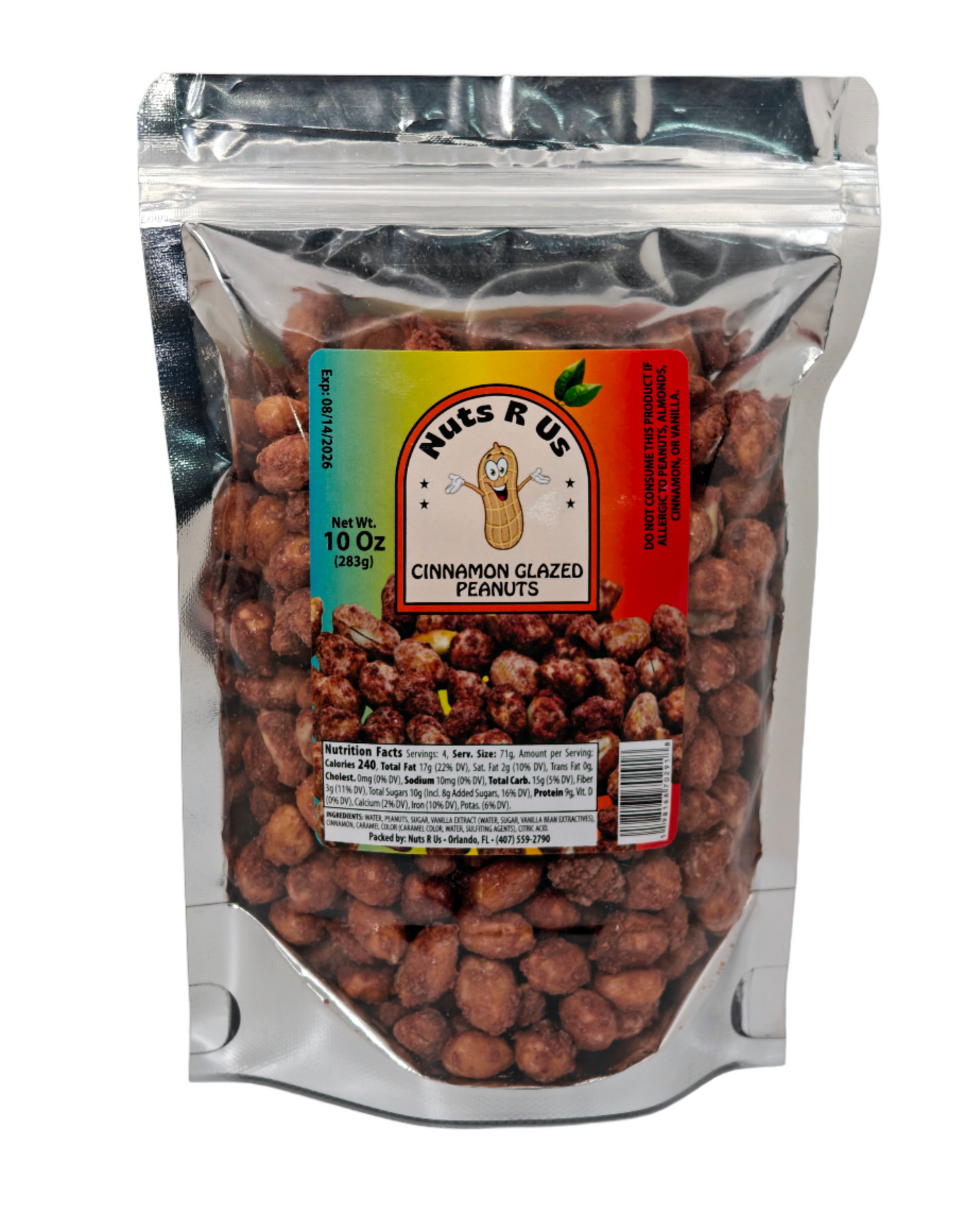 Nuts R Us Cinnamon Glazed Peanuts 1ct/ 10 oz.